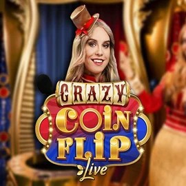 Official Live Casino logo: Crazy Coin Flip by Evolution at Genie Play Casino