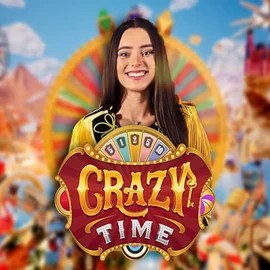 Live Casino logo of Crazy Time from Evolution at Genie Play Casino