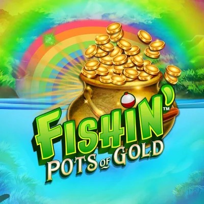 Fishin Pots Of Gold online game logo by Gameburger Studios on genieplays.com