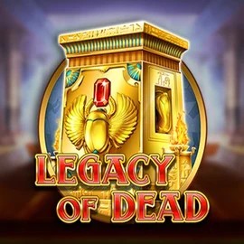 Official Slots logo: Legacy of Dead by Play'n GO at Genie Play Casino