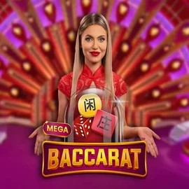 Mega Baccarat casino game by Pragmatic Play – featured logo at Genie Play Casino