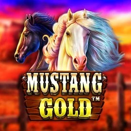 Mustang Gold online game logo by Pragmatic Play on genieplays.com